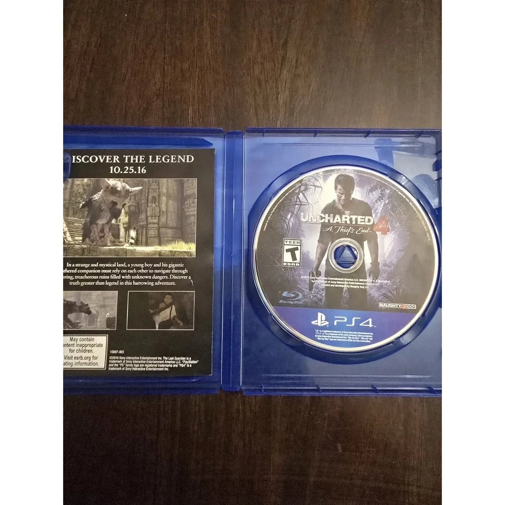Uncharted 4: A Thief's End Sony PlayStation 4 PS4 Video Game